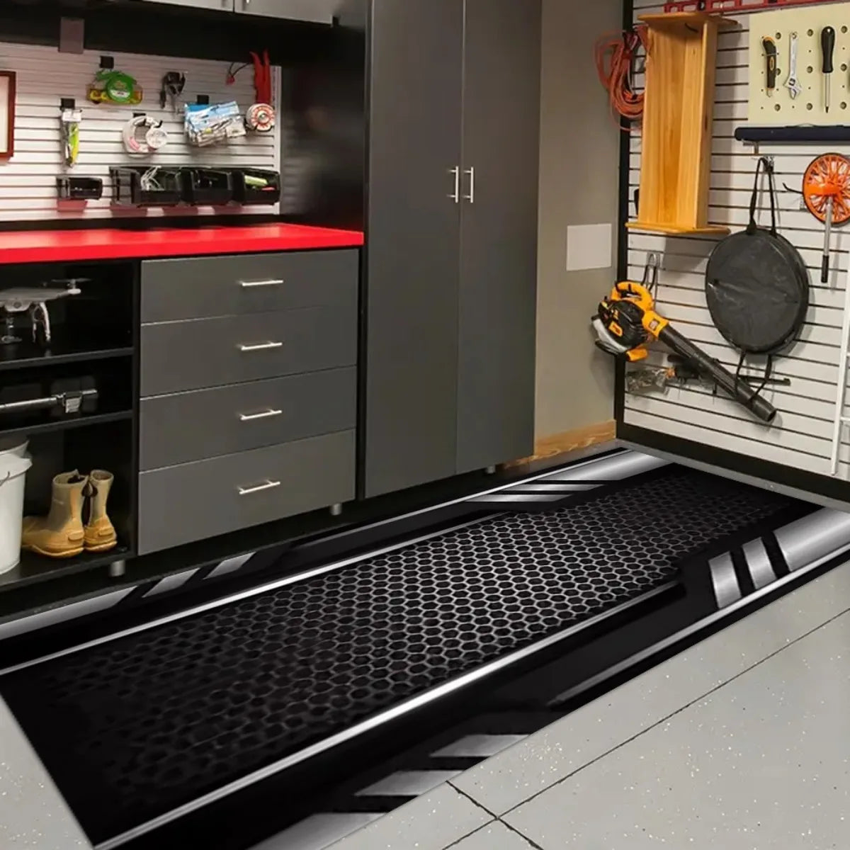 Tapis de sol garage style cyber antidérapant et résistant à l'usure – photo 7/7