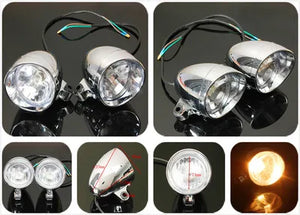 Phares additionnels bullet 4 pouces pour Harley custom - vue 2