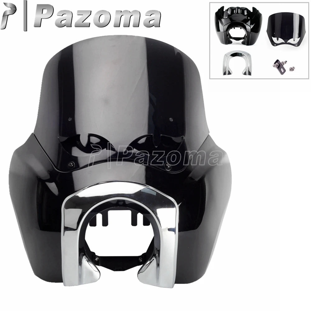 Carénage de phare avec pare-brise pour moto Harley Softail - vue 8