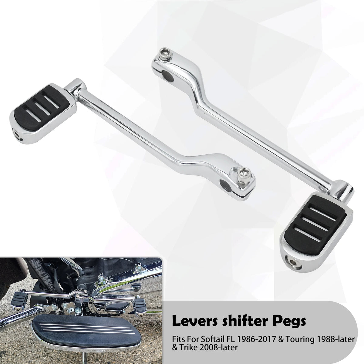Levier de sélecteur chromé pour Harley Softail - vue 7