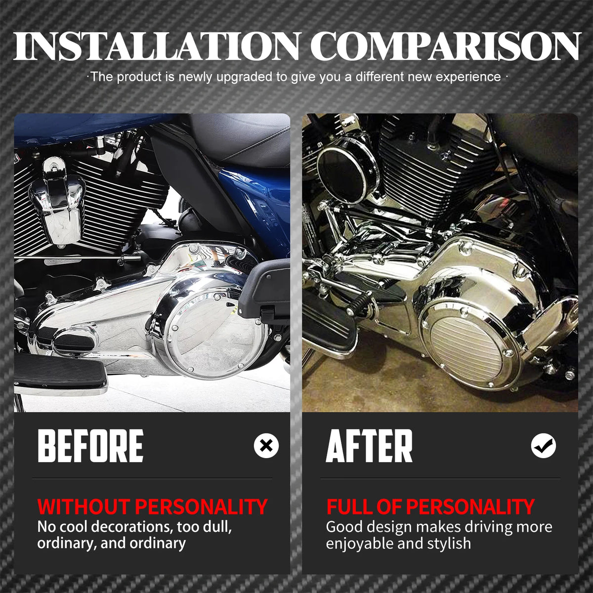 Cache primaire intérieur chromé pour Harley-Davidson Touring, Road King, Road Glide, Street Glide, Electra Glide, Trike 2009-2016 – photo 2/7