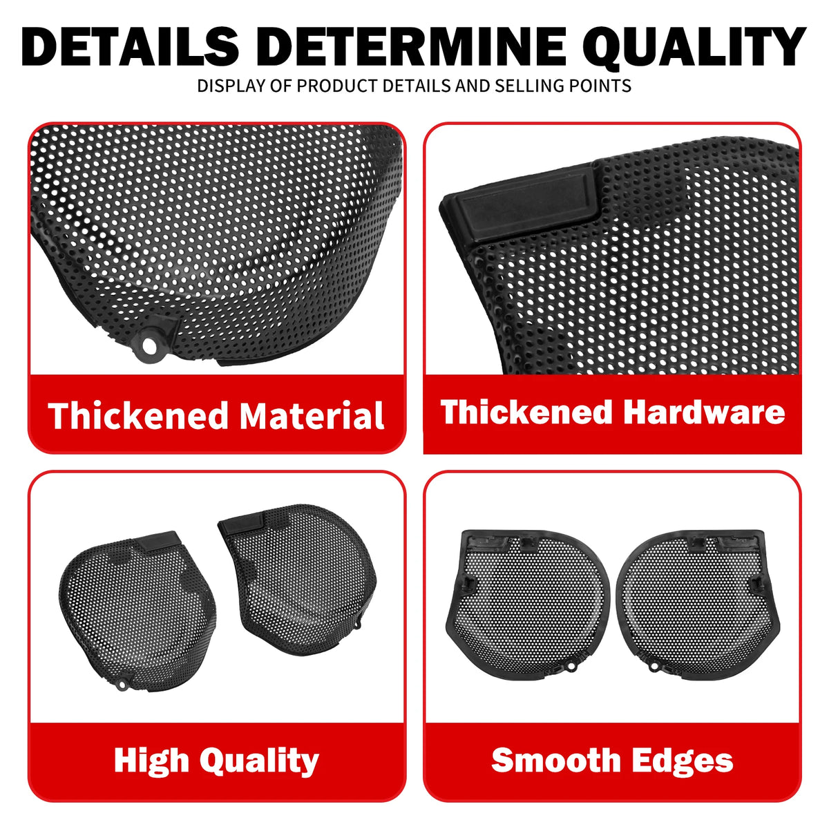 Grilles de Protection Haut-Parleurs 6,5\" en ABS - Harley-Davidson Street Glide FLHXSE 2023 et plus récent – photo 4/6