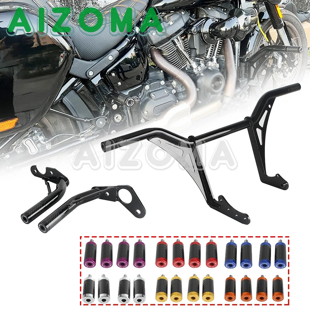 Barre de protection avant colorée sur Harley Softail - vue 1