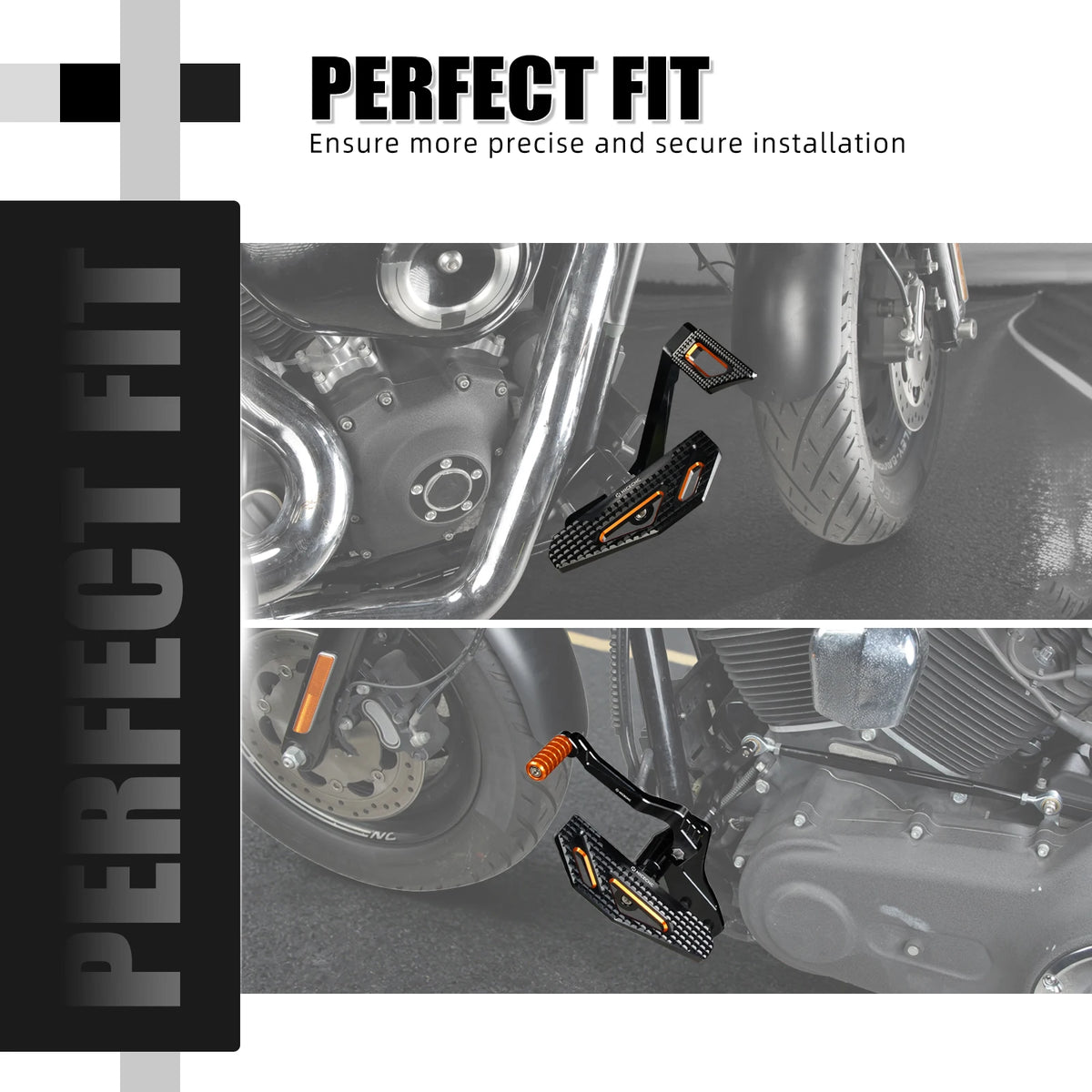 Kit commandes avancées NICECNC avec repose-pieds, frein et sélecteur pour Harley-Davidson Dyna 2000-2017 – photo 4/9