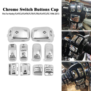 Capuchons de boutons de commodo pour Harley Touring - vue 8