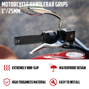 Poignées de Guidon 25mm (1") - Harley-Davidson Sportster, Touring, Softail, Dyna & V-Rod – photo 4/8