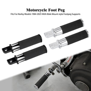 Repose-pieds passager chromé pour Harley-Davidson - vue 1