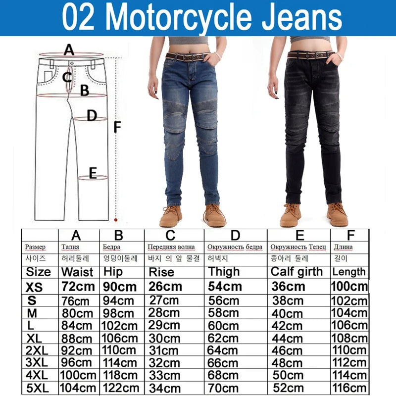 Jean moto femme bleu avec protections genoux et hanches - vue 3