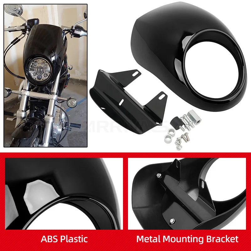 Carénage de phare ABS pour Harley Dyna et Sportster - vue 5