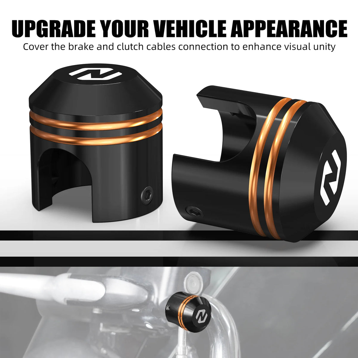 Caches d'Embout de Câbles Frein/Embrayage (Paire) Aluminium - Harley-Davidson Street Glide & Road King 2014-2020 – photo 2/8