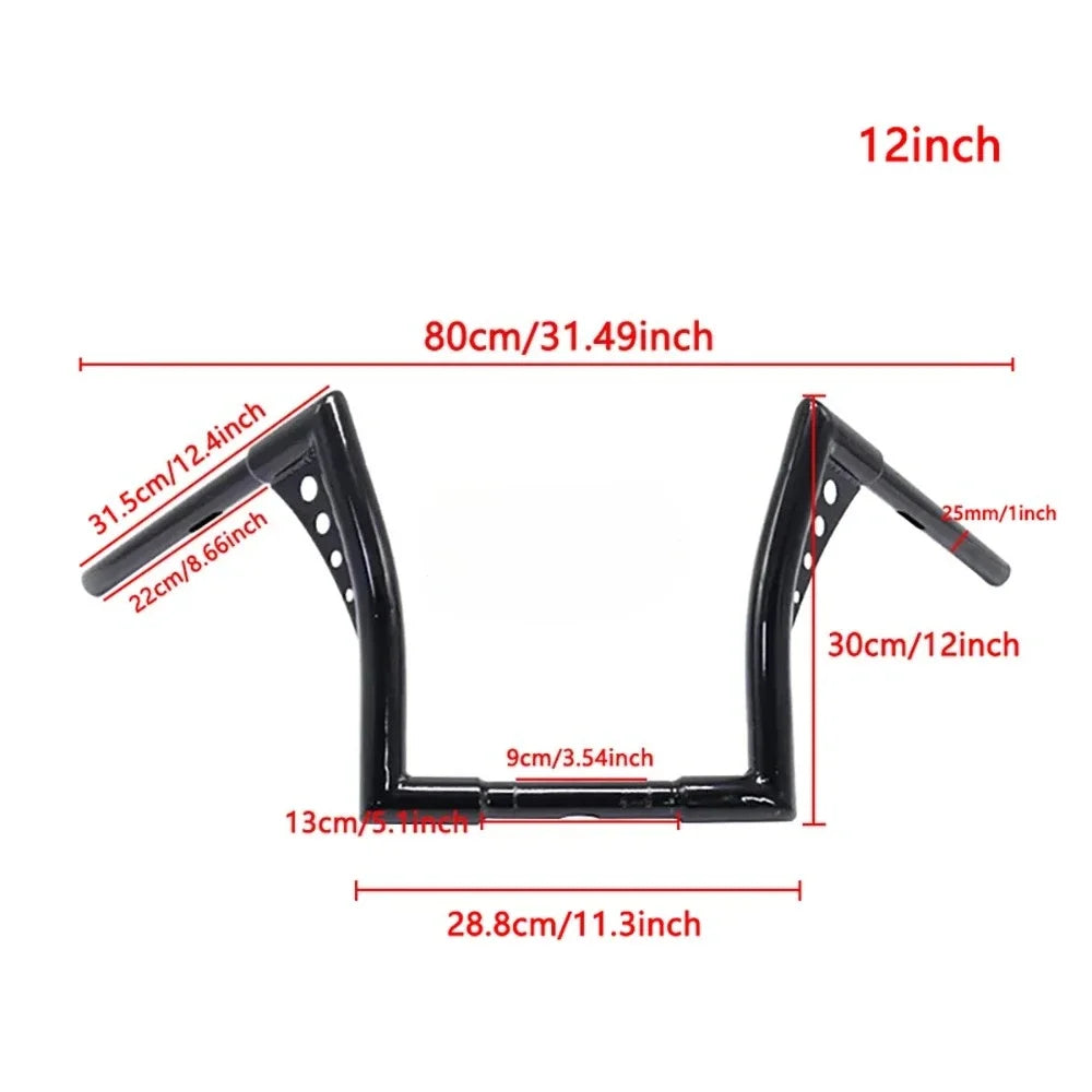 Guidon ape hanger Z-bar pour Harley Sportster Softail - vue 8