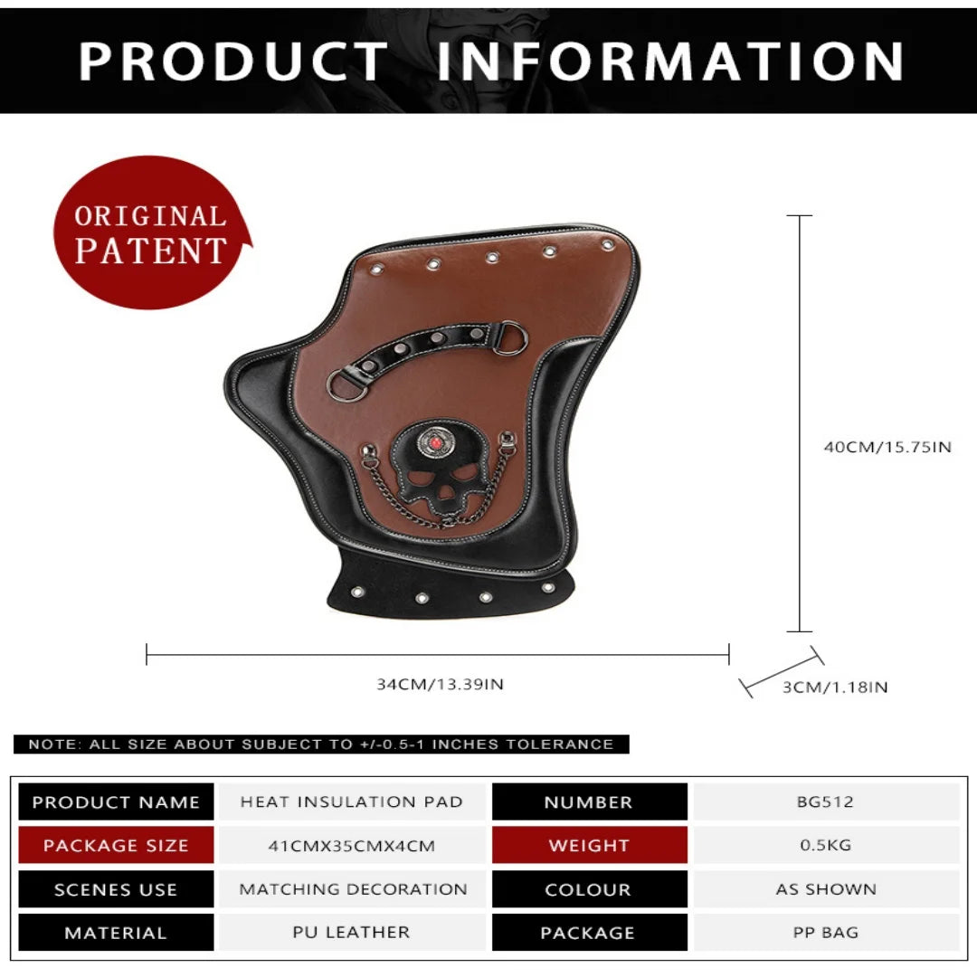 Protège-jambe cuir universel anti-brûlure pour échappement - Harley-Davidson Sportster et autres – photo 5/9