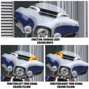 Garniture de pare-brise lumineuse LED, veilleuse et clignotant, Harley Touring 2014-2025 - vue 4