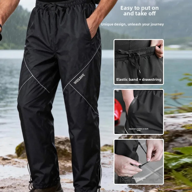 Pantalon de pluie moto WOSAWE imperméable et réfléchissant - vue 3