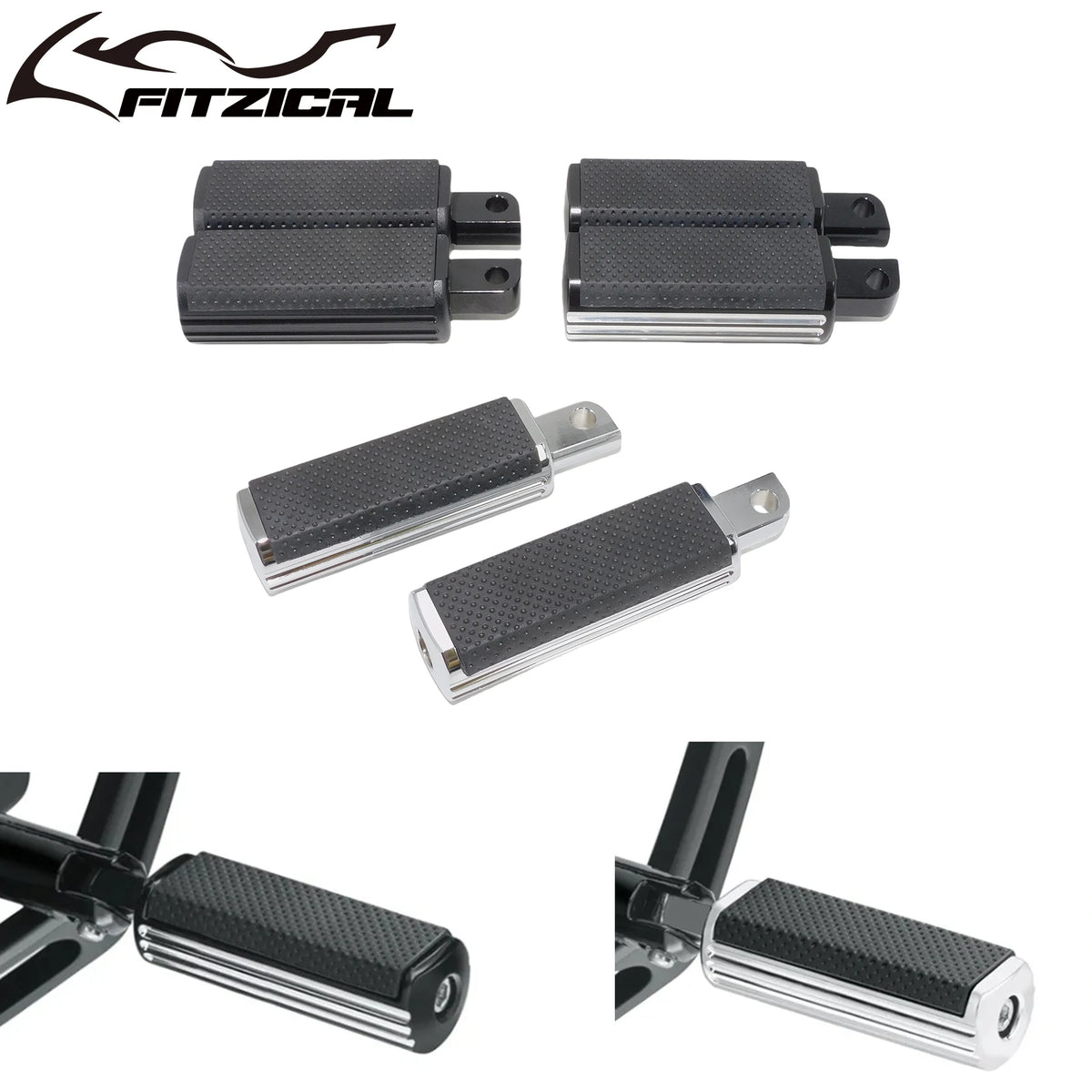 Repose-pieds Defiance à fixation mâle pour Harley-Davidson Touring, Sportster XL883/1200, Softail & Dyna – photo 1/9