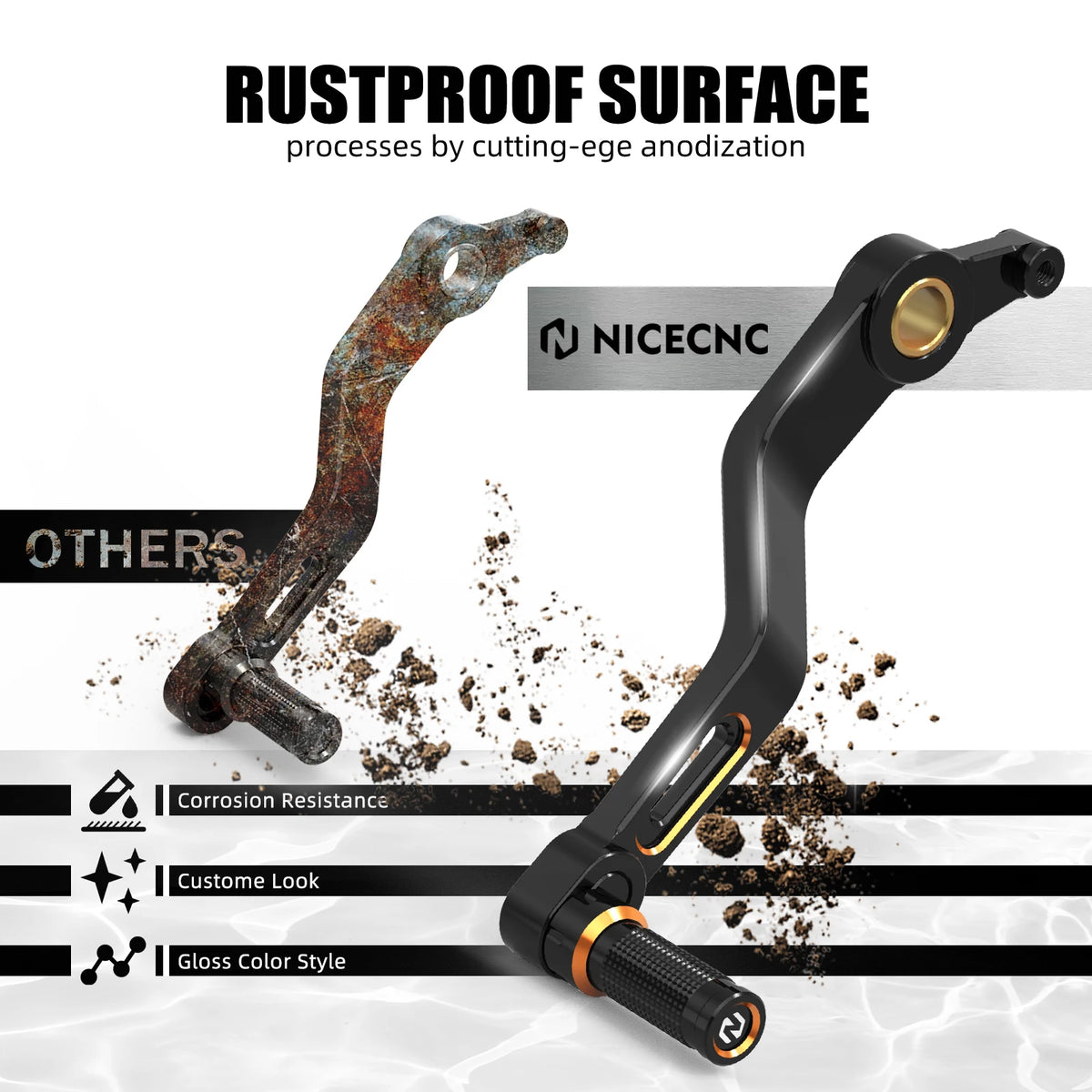 Repose-pieds Réglables, Levier de Sélecteur et Levier de Frein CNC pour Harley Sportster S RH1250S 2021-2024 – photo 5/18