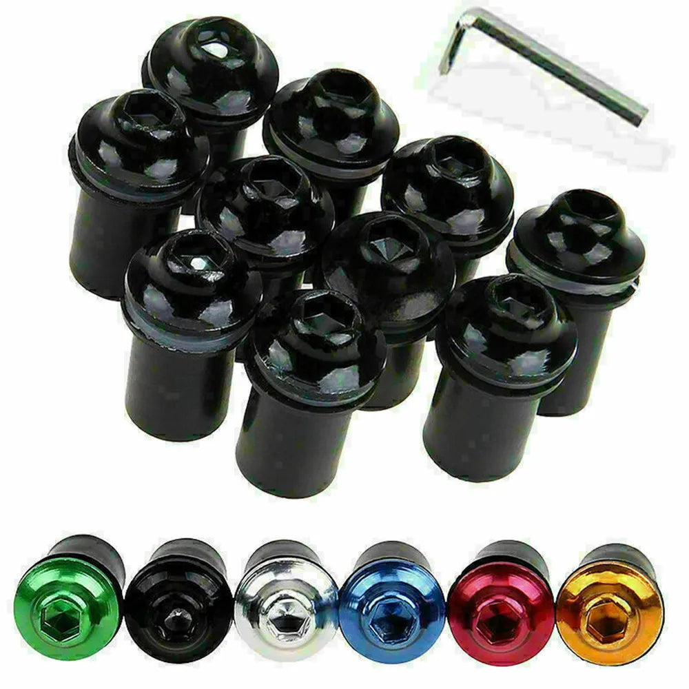Lot de vis colorées de fixation pour pare-brise moto - vue 5