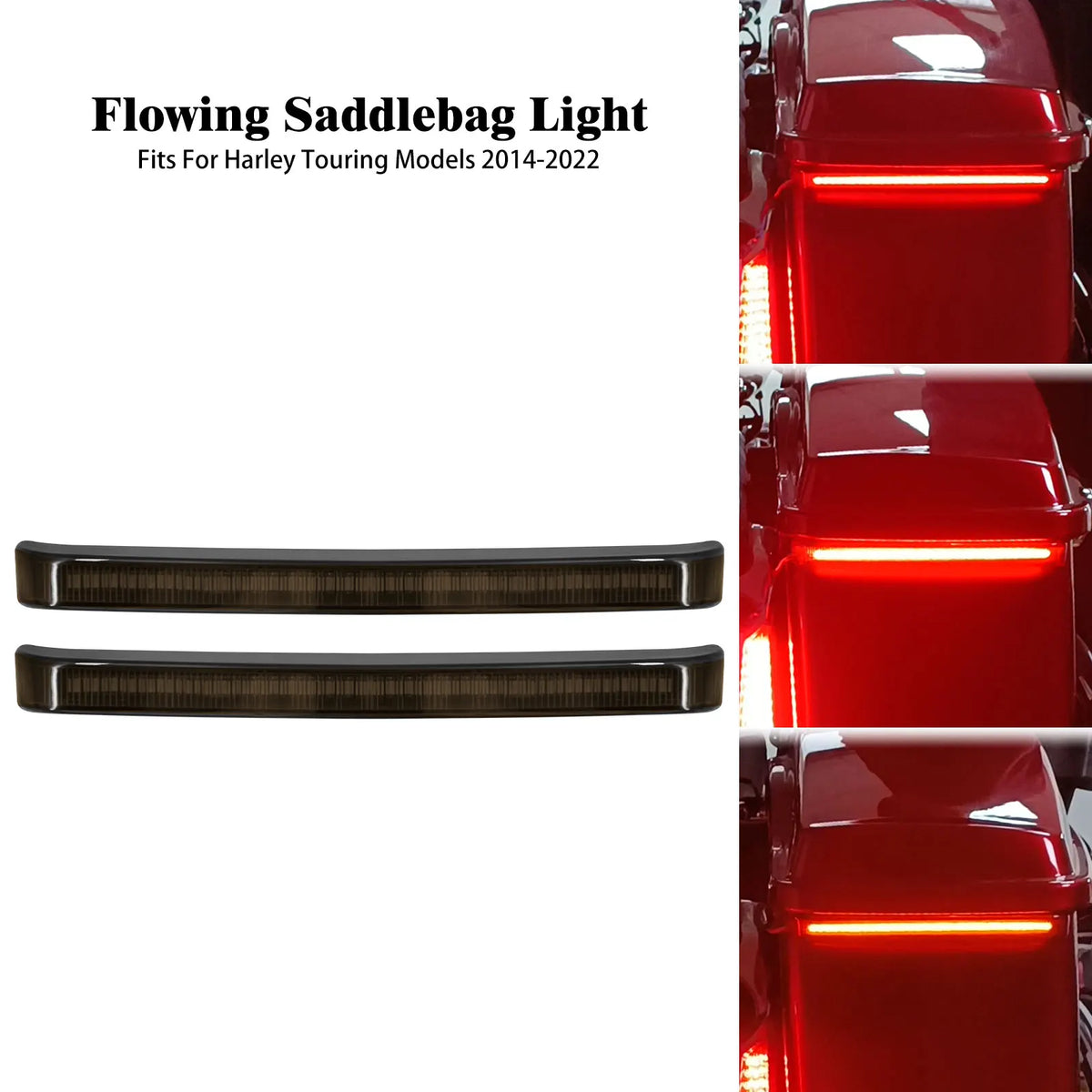 Feux LED d'accent de sacoche à défilement (stop/clignotant) pour Harley CVO Touring, Electra Glide, Road Glide Ultra... - vue 9