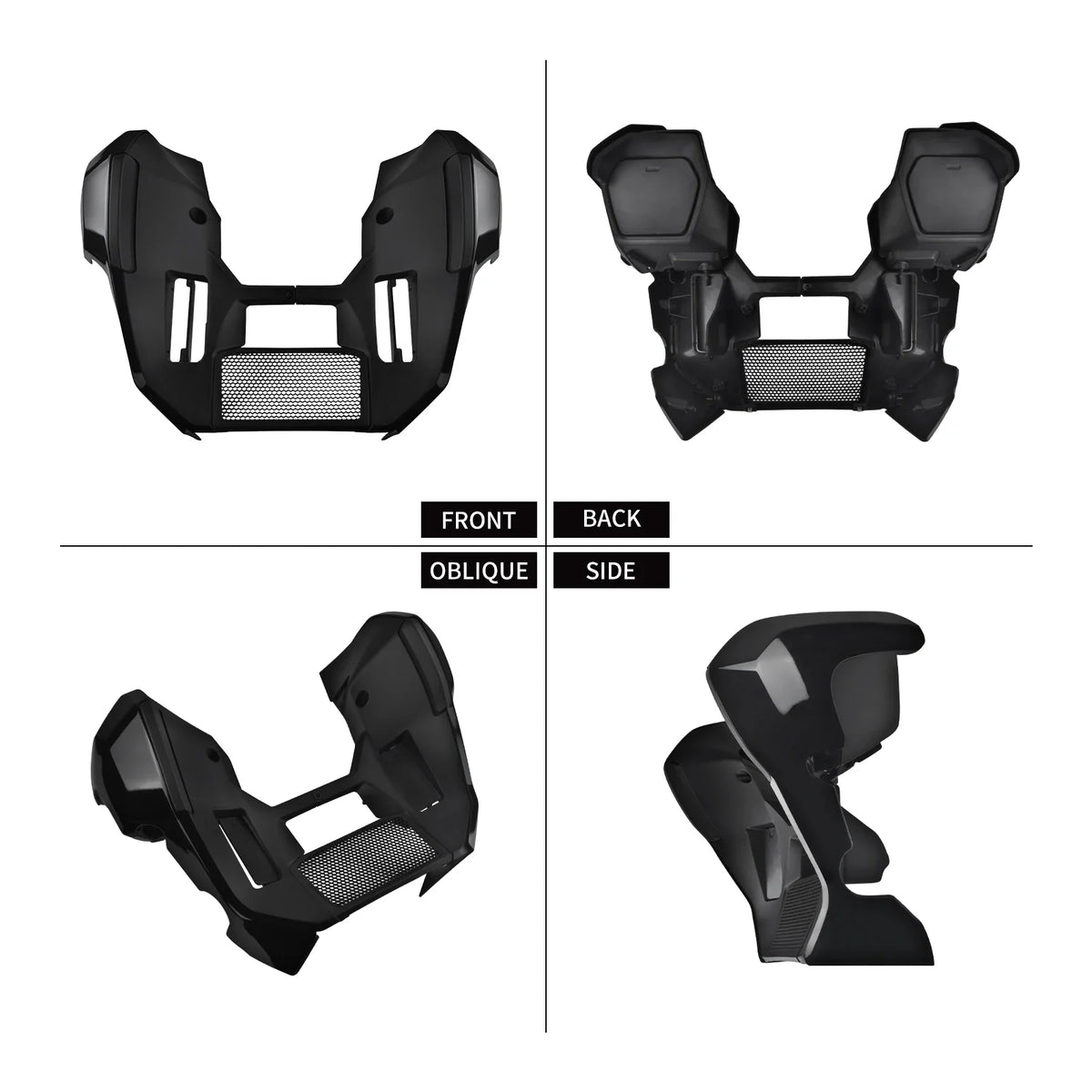 Kit carénages inférieurs noir brillant pour Harley-Davidson Touring CVO - vue 2