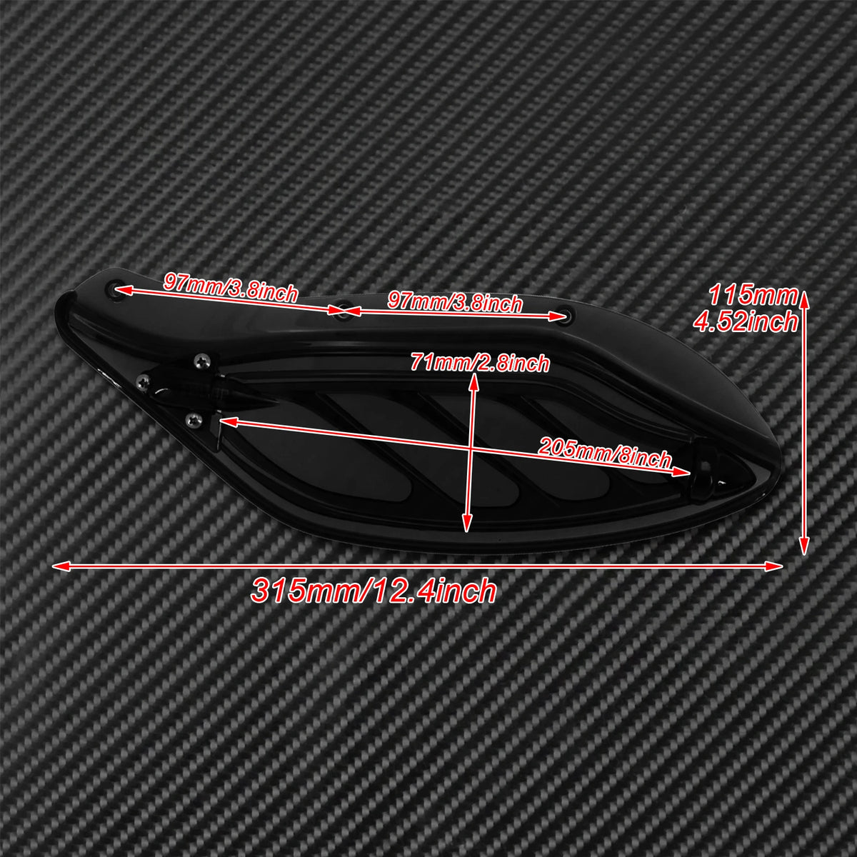Déflecteurs d'Air Latéraux pour Pare-brise (Side Wings) - Harley-Davidson Touring 1996-2013 – photo 6/6