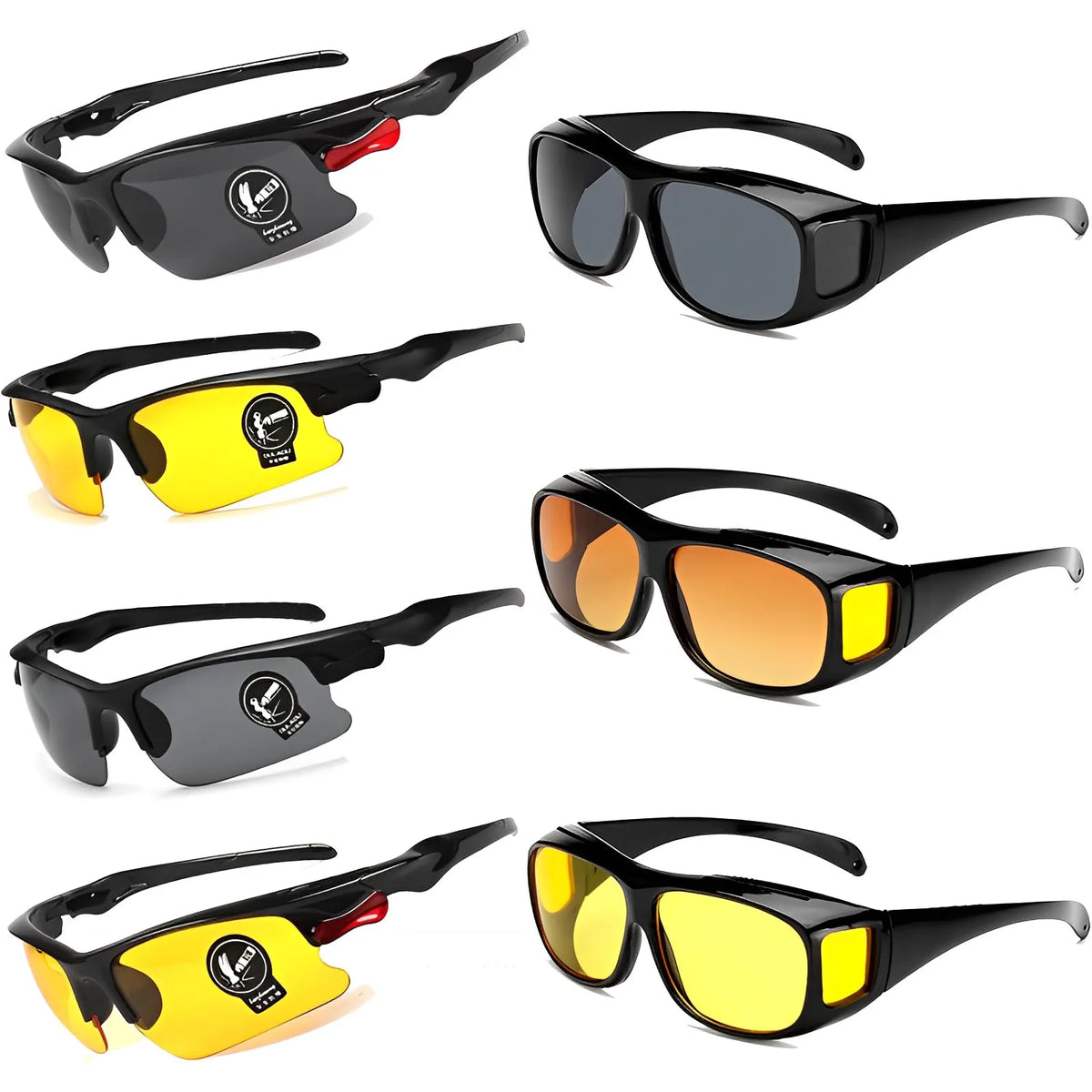 Lunettes de moto anti-éblouissement verres jaunes - vue - vue 1