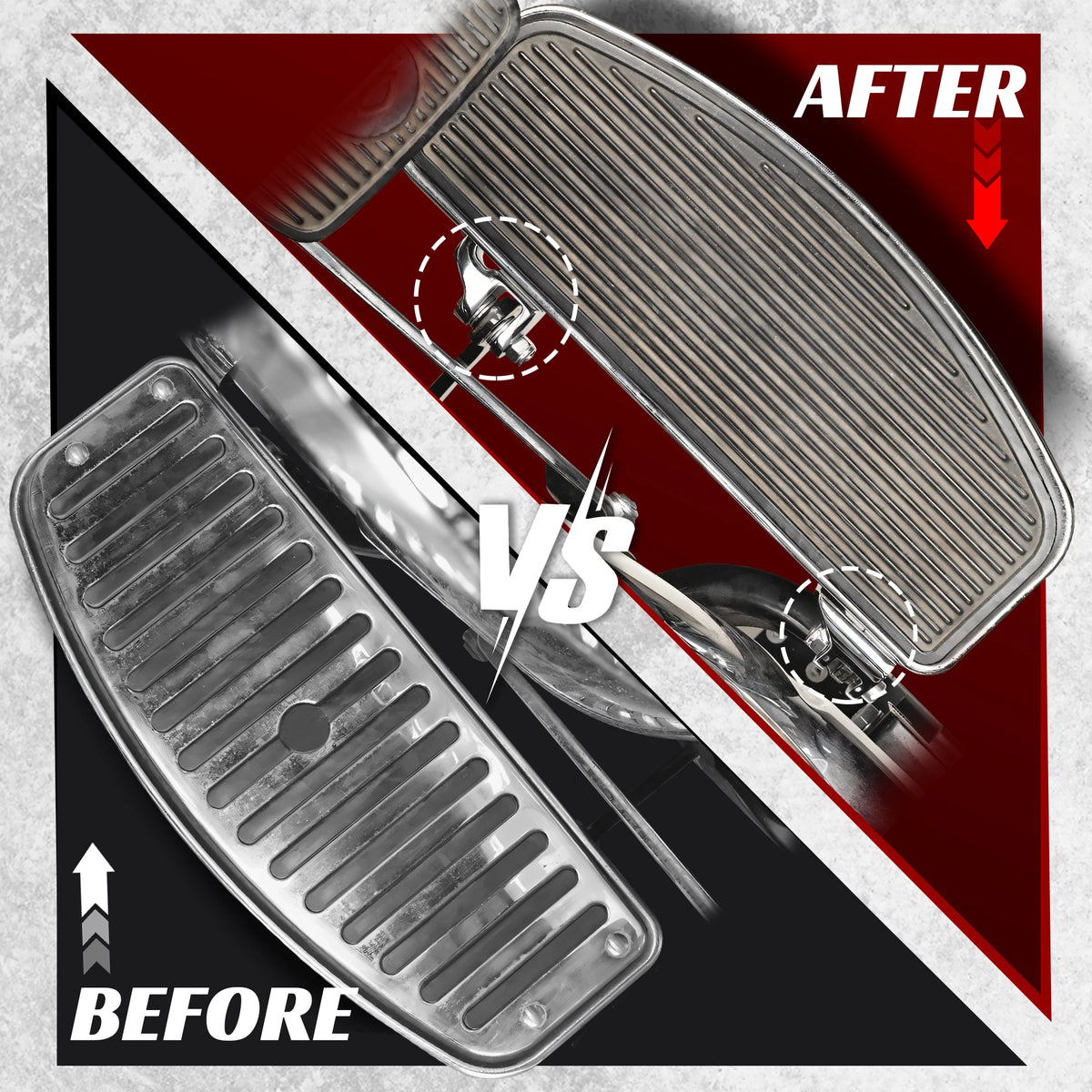 Supports de déport des marchepieds conducteur pour Harley-Davidson Touring et Trike 1997-2016 – photo 3/6