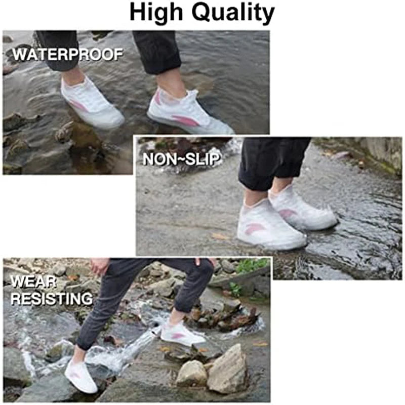 Couvre-chaussures en silicone réutilisables, imperméables et antidérapants - vue 6