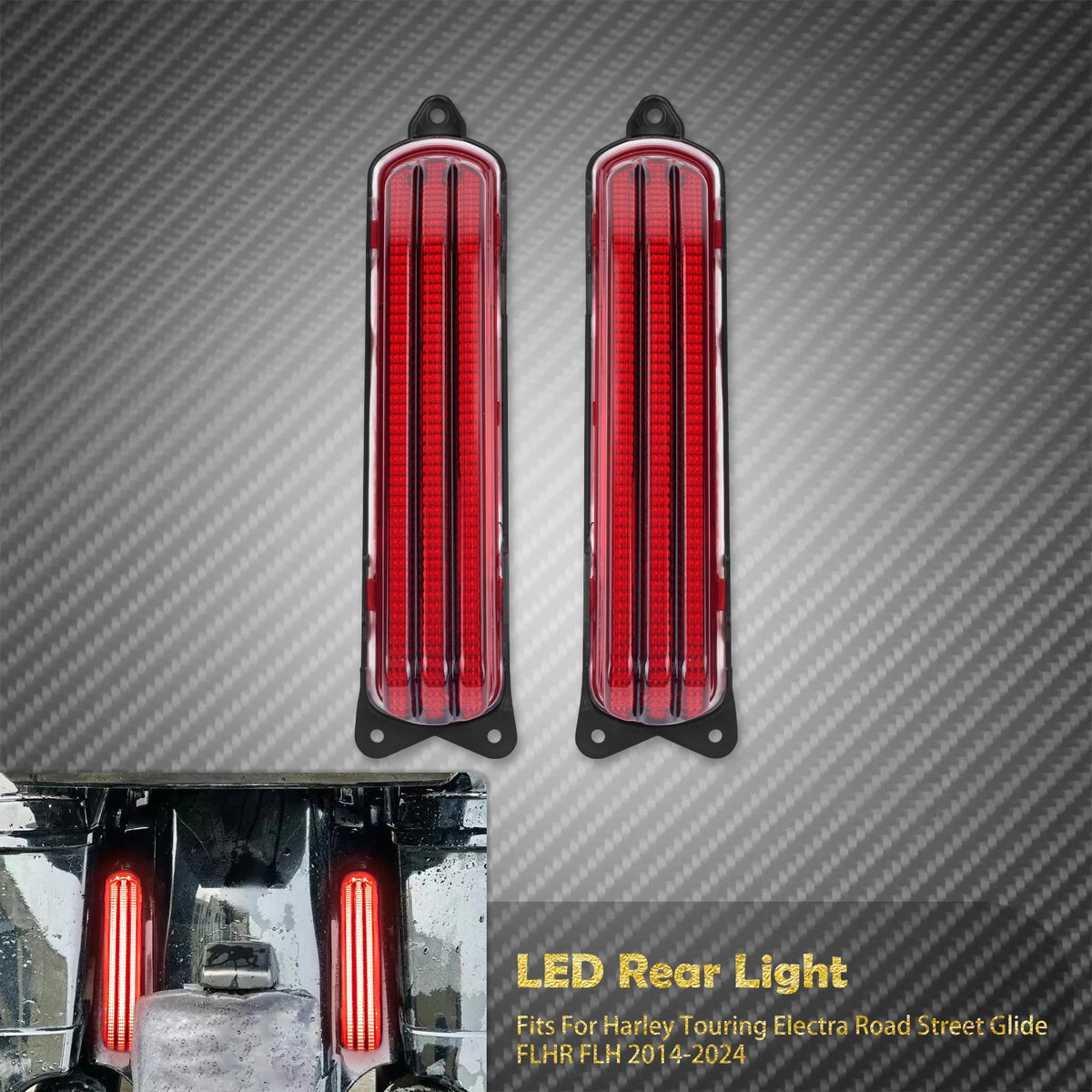 Extension de Garde-boue Arrière avec Feux LED Tri-fonction - Harley-Davidson Touring 2014 et + – photo 7/9