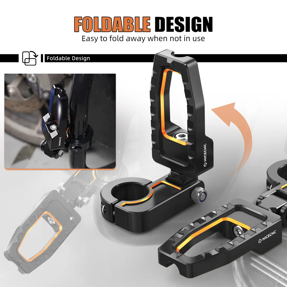 Repose-pieds pare-carter NICECNC pour Harley-Davidson Street Glide FLHX et Road King FLHR – photo 3/9