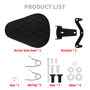 Selle solo noire sur ressorts pour Harley-Davidson Sportster - vue 4