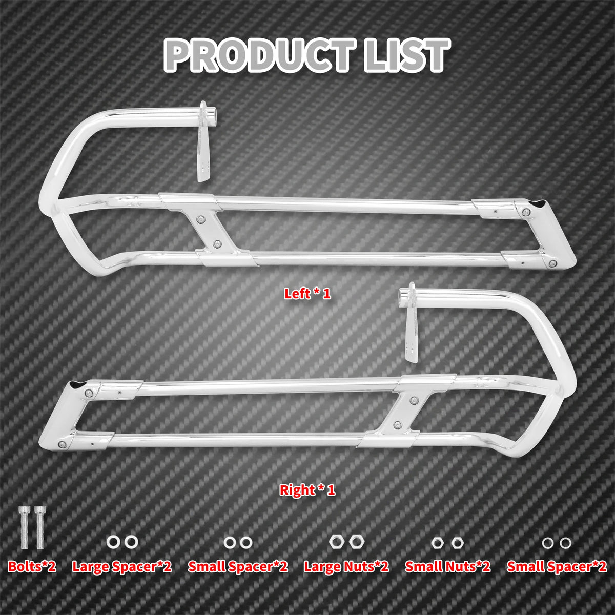Support de rail chromé sur le couvercle d'un top case King de Harley-Davidson Touring - vue 5
