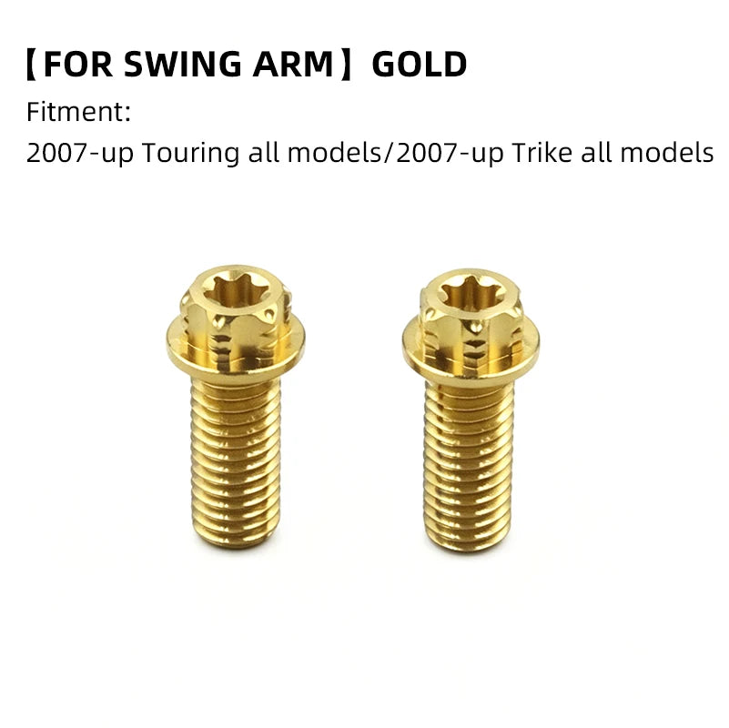 Boulons Titane Bras Oscillant / Repose-pieds Arrière pour Harley Touring et Trike – photo 14/24