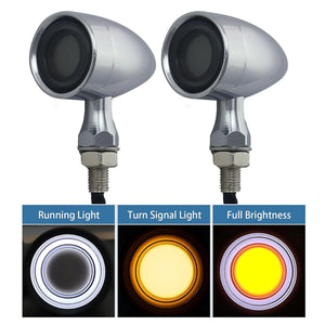 Clignotants LED bullet 3 en 1 (position/stop/clignotant) avant-arrière, montage universel 10mm - vue 7