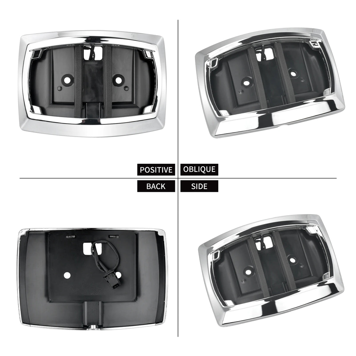 Support de plaque d'immatriculation chromé avec feu LED pour Harley-Davidson - vue 4