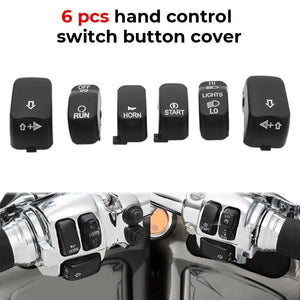 Capuchons de boutons de commodo noirs pour Harley Sportster et Dyna - vue 5
