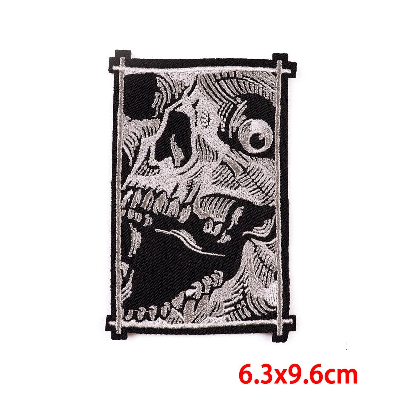 Écusson brodé biker/punk thermocollant - vue 29
