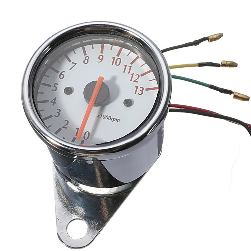 Compte-tours universel 0-13000 tr/min pour Harley, Suzuki, Honda - 12V DC