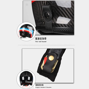 Casque moto jet carbone - vue trois-quarts - vue 5