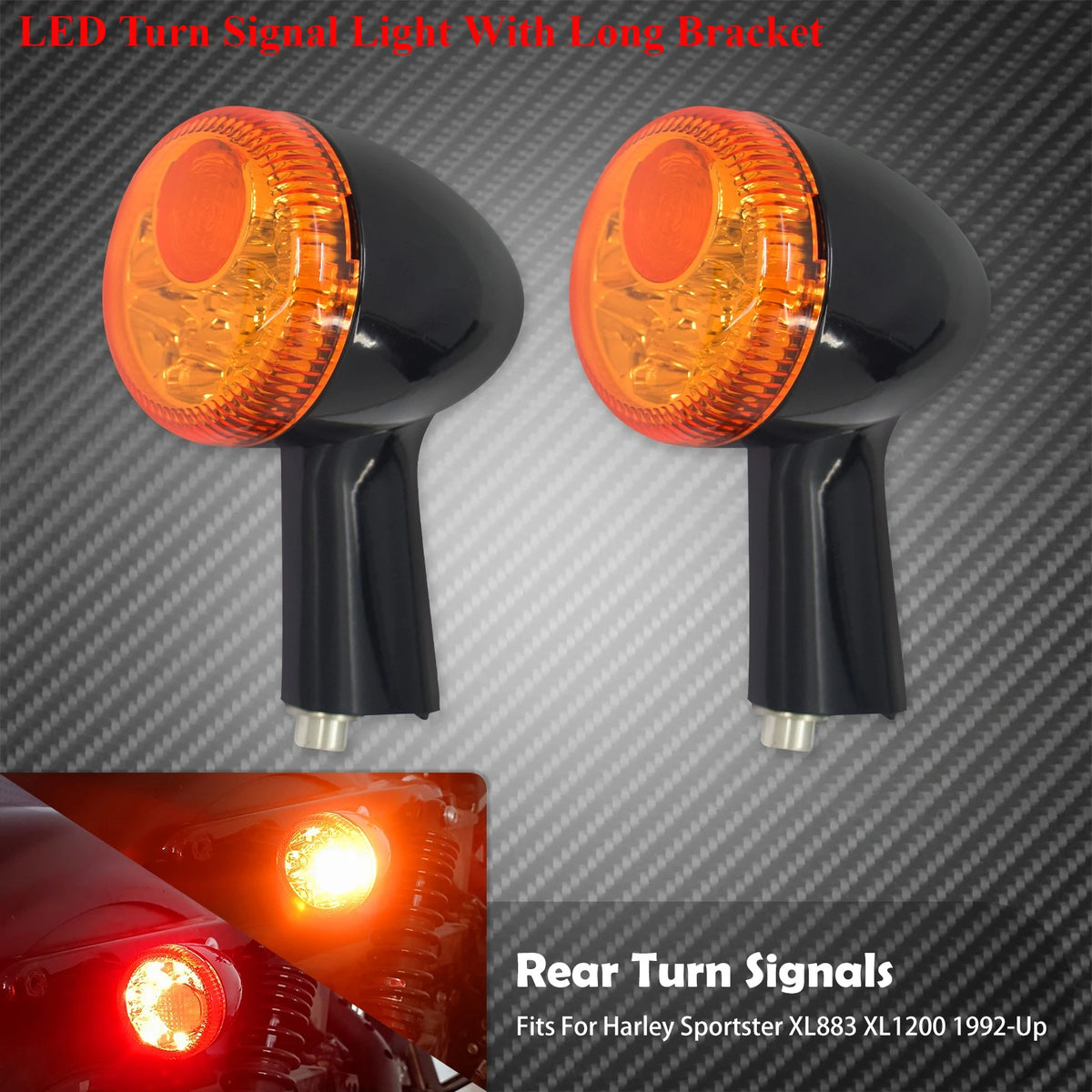 Clignotants arrière LED avec feu stop et veilleuse pour Harley-Davidson Sportster XL 883, 1200, Iron, Roadster, Super Low 1992-2022 – photo 10/12