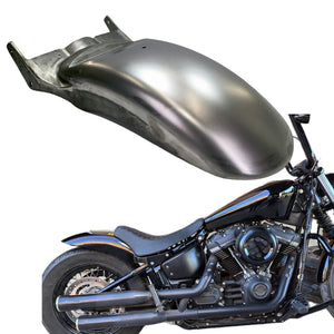 Garde-boue arrière moto en fer argenté pour Harley Softail - vue 2