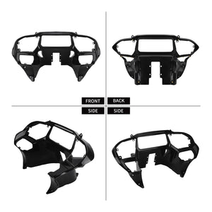 Carénage intérieur avant noir avec cache compteur pour Harley-Davidson Road Glide - vue 4
