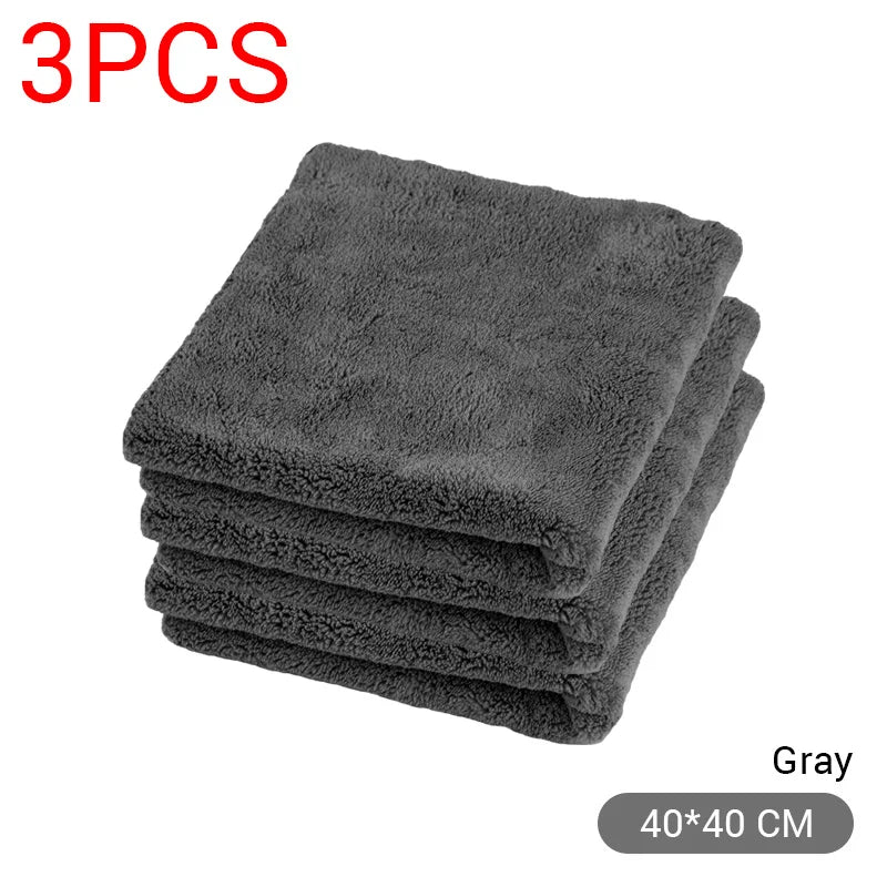 Serviettes Microfibre Épaisses 40x40cm - Lavage et Séchage Auto/Moto – photo 11/12