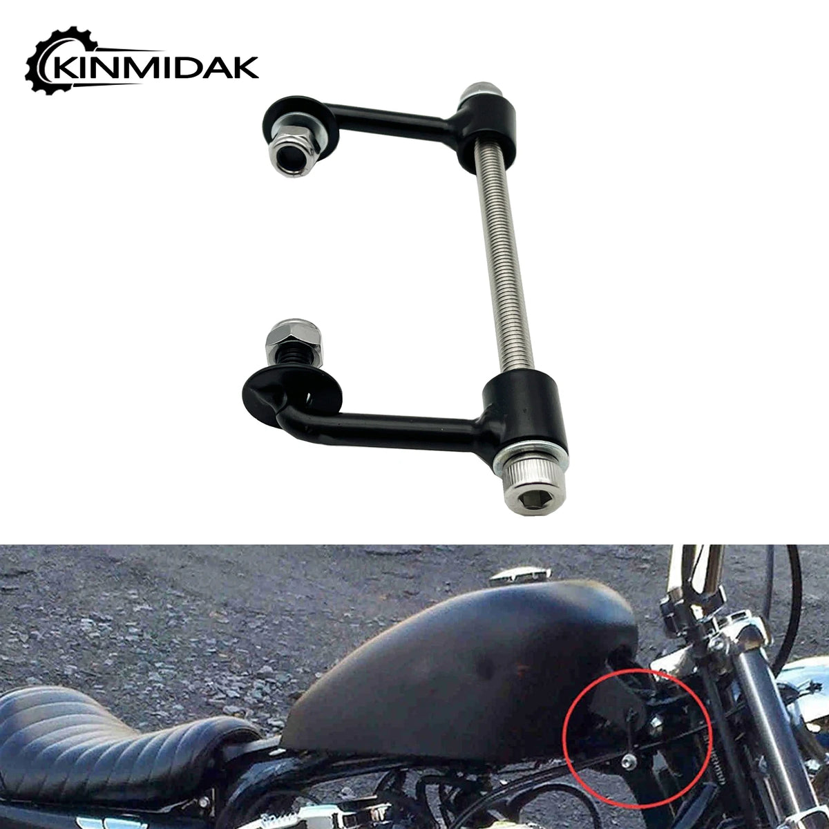 Kit de rehausseurs de réservoir 2 pouces - Harley Sportster XL883/1200, 72, 48, Nightster – photo 1/6