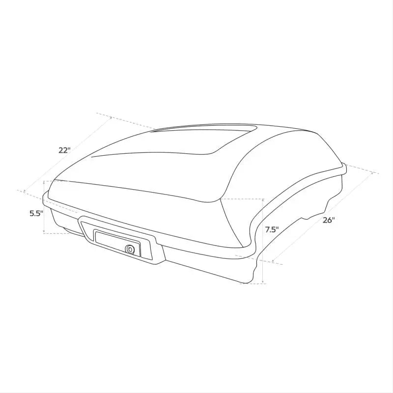 Top case Razor Tour Pack noir avec dossier passager pour Harley Touring - vue 4