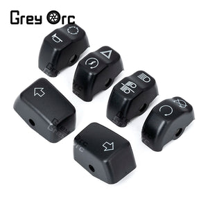 Capuchons de boutons de commodo noirs pour Harley Sportster, Dyna et Softail - vue 5