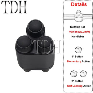Commodo 2 ou 3 boutons pour Harley guidon 22/25 mm - vue 10