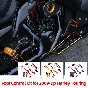Kit Commandes au Pied CNC pour Harley Touring 2009-2023, 121 CVO, 117 Road/Street Glide – photo 1/31