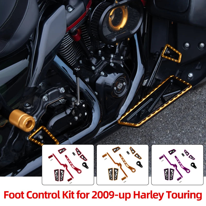 Kit Commandes au Pied CNC pour Harley Touring 2009-2023, 121 CVO, 117 Road/Street Glide – photo 1/31