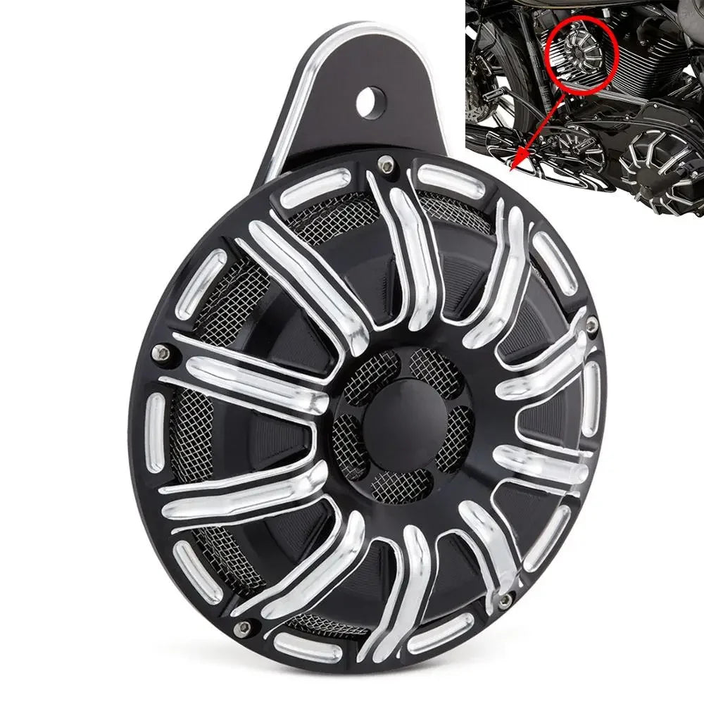 Klaxon avec cache aluminium pour Harley Big Twin - vue 4