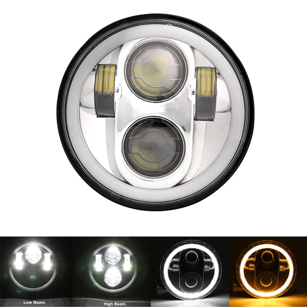 Phare LED 5,75 pouces pour Harley Sportster Dyna - vue 10
